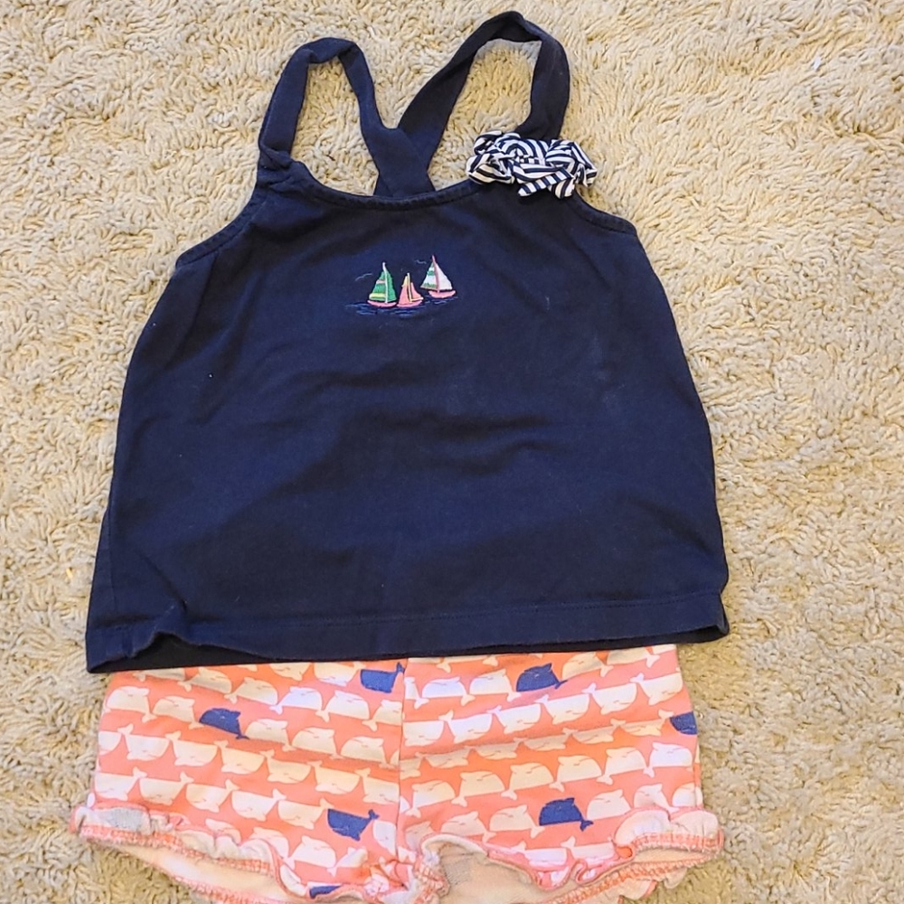 Janie and Jack tank and shorts